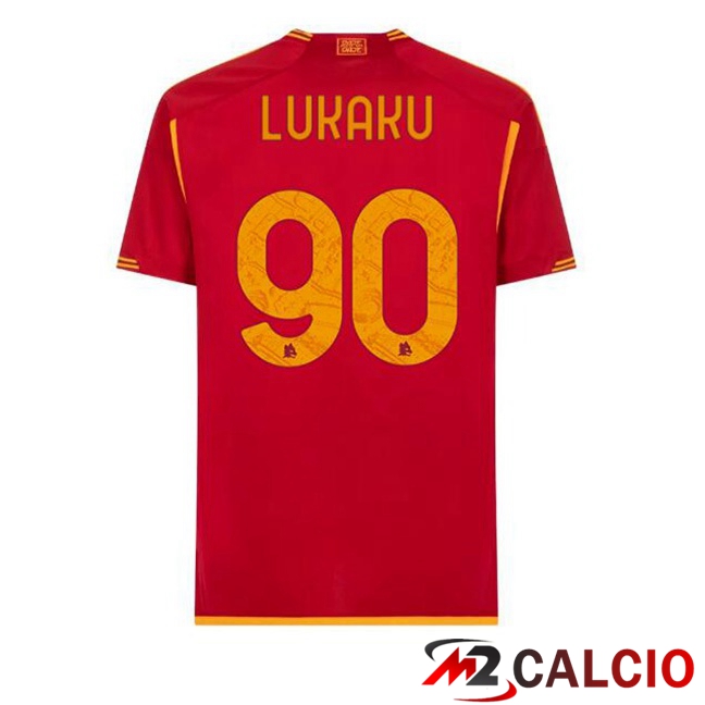 Maglie Calcio AS Roma (LUKAKU 90) Prima Rosso 2023/2024