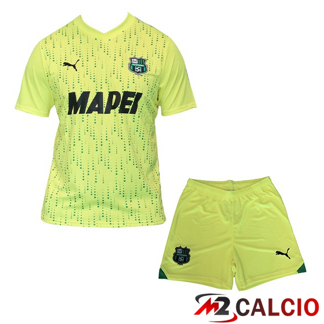 Maglie Calcio US Sassuolo Bambino Terza Verde Giallo 2023/2024