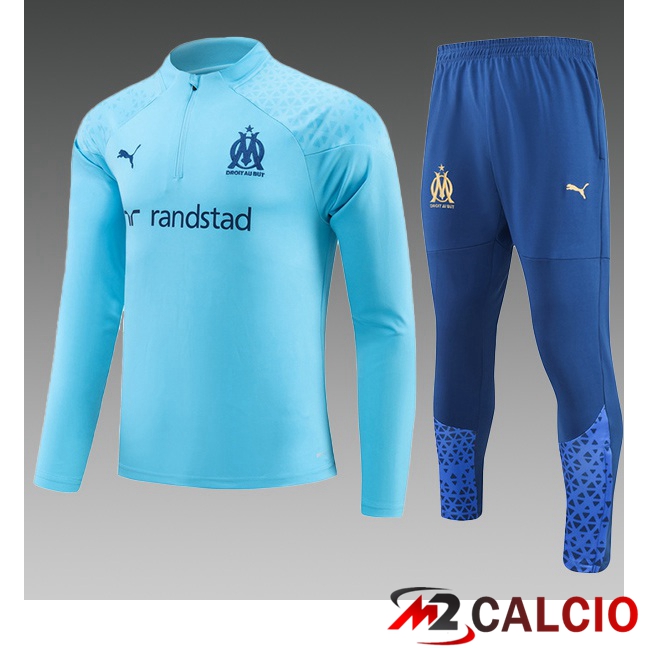Insieme Tuta Calcio Marsiglia OM Bambino Blu 2023/2024