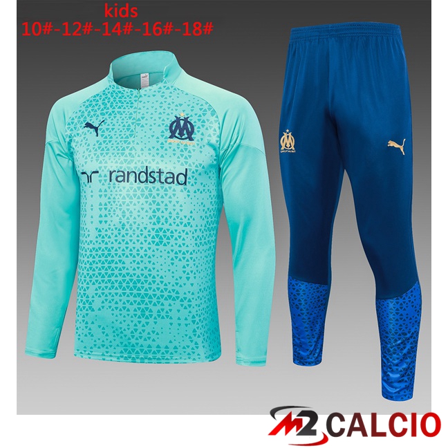 Insieme Tuta Calcio Marsiglia OM Bambino Blu 2023/2024
