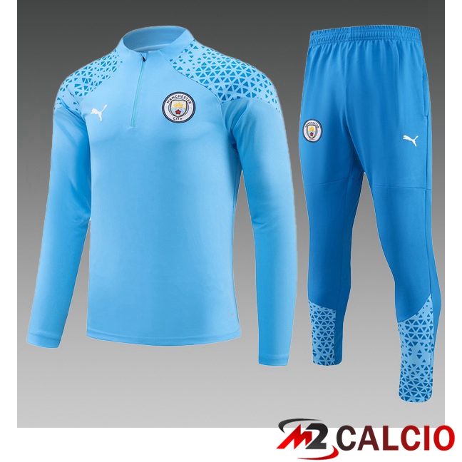 Insieme Tuta Calcio Manchester City Bambino Blu 2023/2024