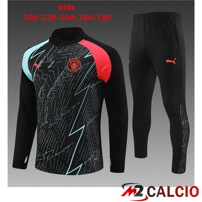 Insieme Tuta Calcio Manchester City Bambino Nero 2023/2024