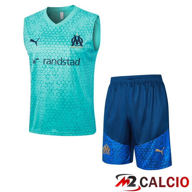 Canotta Calcio Marsiglia OM + Pantaloncini Blu 2023/2024