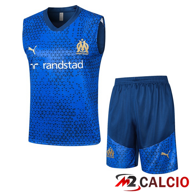 Canotta Calcio Marsiglia OM + Pantaloncini Blu 2023/2024