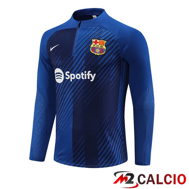 Felpa Allenamento FC Barcellona Blu 2023/2024