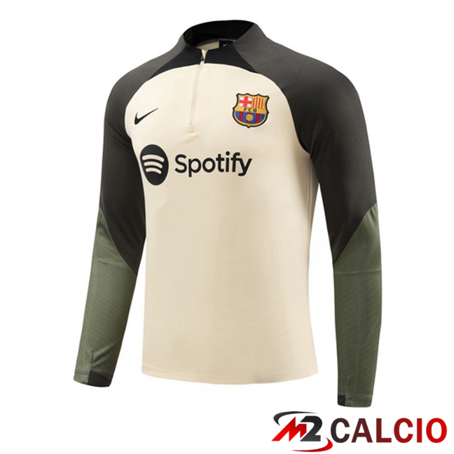 Felpa Allenamento FC Barcellona Giallo Verde 2023/2024