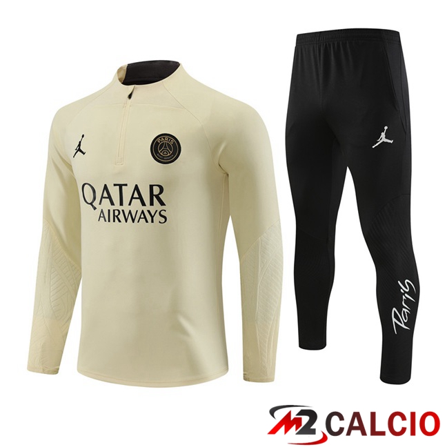 Insieme Tuta Calcio JORDAN Paris PSG Giallo 2023/2024