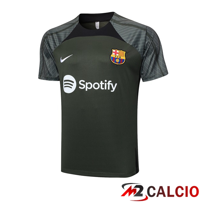 T Shirt Allenamento FC Barcellona Verde 2023/2024