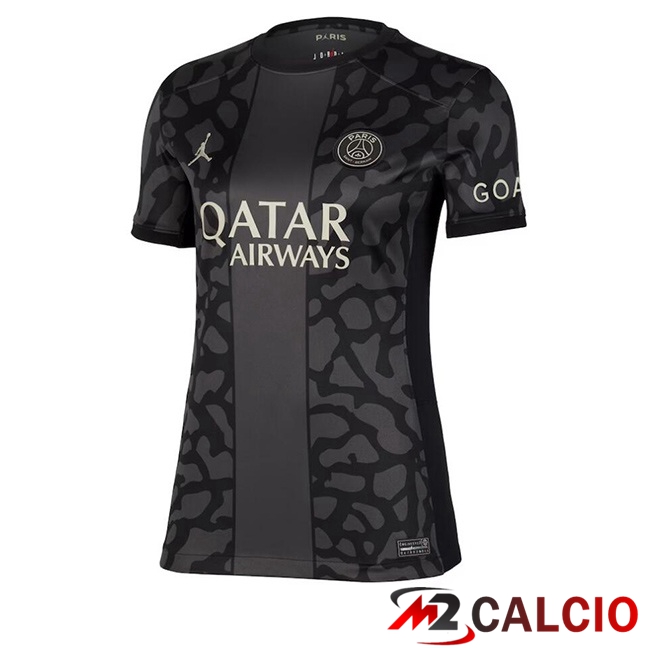 Maglie Calcio Paris PSG Donna Terza Nero 2023/2024