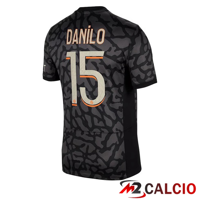 Maglie Calcio Paris PSG (Danilo 15) Terza Nero 2023/2024