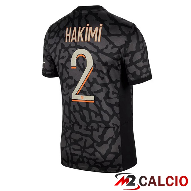 Maglie Calcio Paris PSG (Hakimi 2) Terza Nero 2023/2024