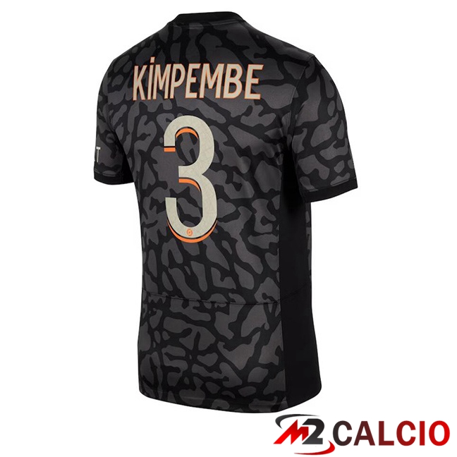 Maglie Calcio Paris PSG (Kimpembe 3) Terza Nero 2023/2024