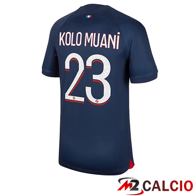 Maglie Calcio Paris PSG (Kolo Muani 23) Prima Blu Reale 2023/2024