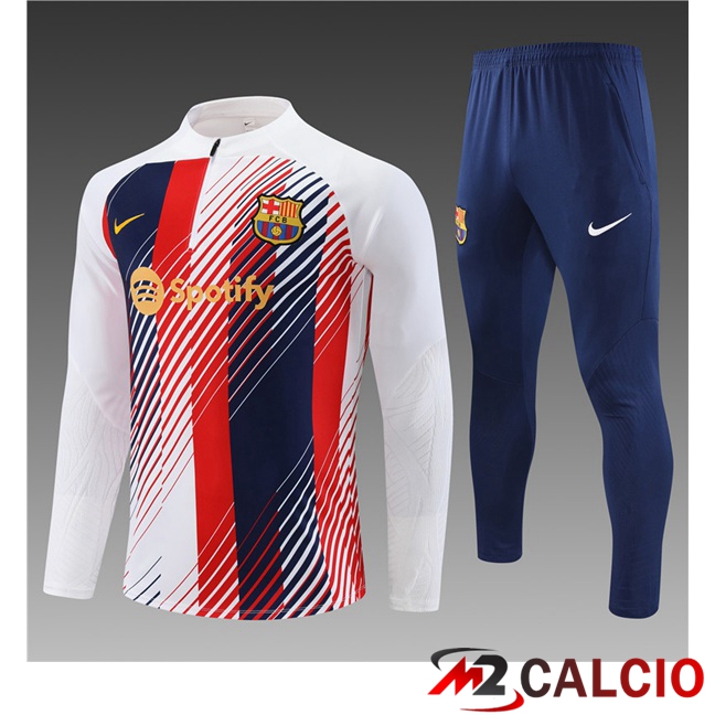 Insieme Tuta Calcio FC Barcellona Bambino Bianco Rosso Blu 2023/2024