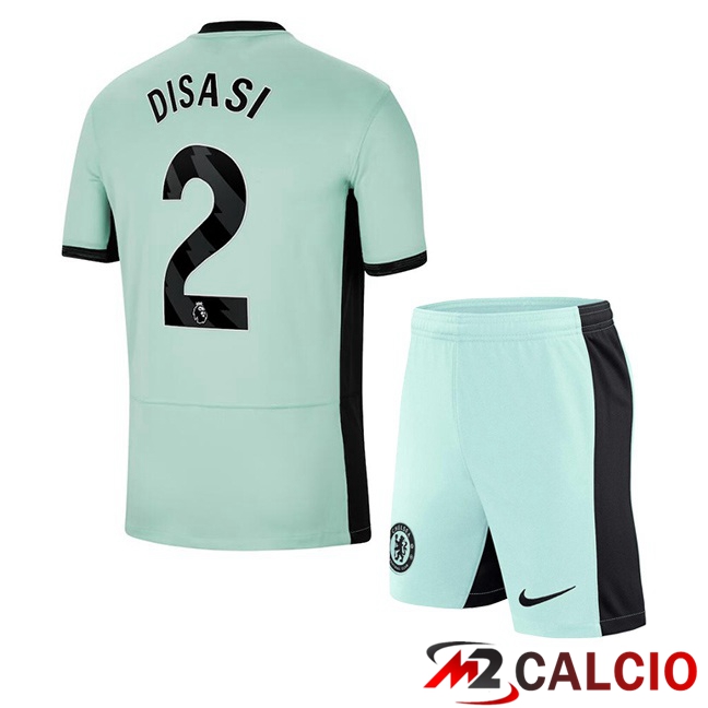 Maglie Calcio FC Chelsea (Disasi 2) Bambino Terza Verde 2023/2024