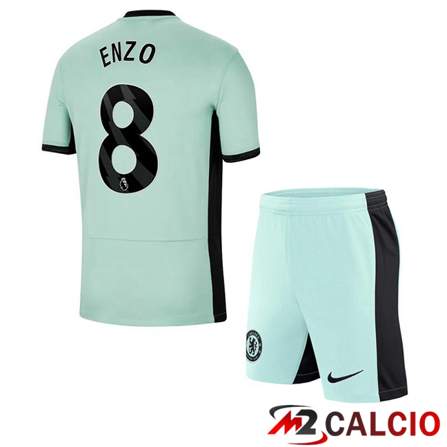 Maglie Calcio FC Chelsea (Enzo 8) Bambino Terza Verde 2023/2024