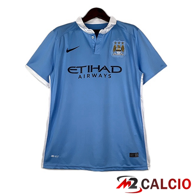 Maglie Calcio Manchester City Retro Prima Blu 2015-2016