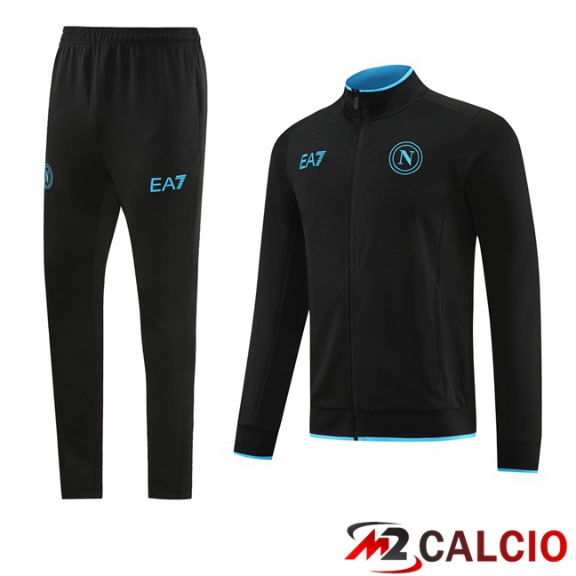 Insieme Tuta Calcio - Giacca SSC Napoli Nero 2023/2024
