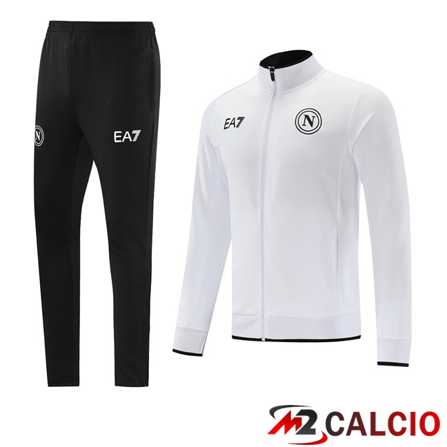 Insieme Tuta Calcio - Giacca SSC Napoli Bianco 2023/2024