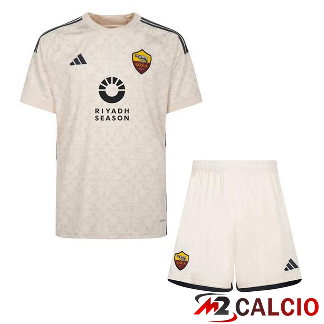 Maglie Calcio AS Roma Bambino RIYADH SEASON Seconda Giallo 2023/2024