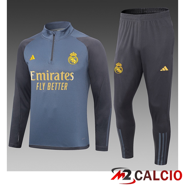 Insieme Tuta Calcio Real Madrid Bambino Grigio 2023/2024
