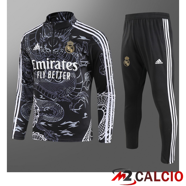 Insieme Tuta Calcio Real Madrid Bambino Nero 2023/2024