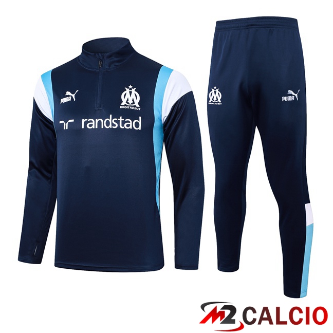 Insieme Tuta Calcio Marsiglia OM Blu Reale 2023/2024