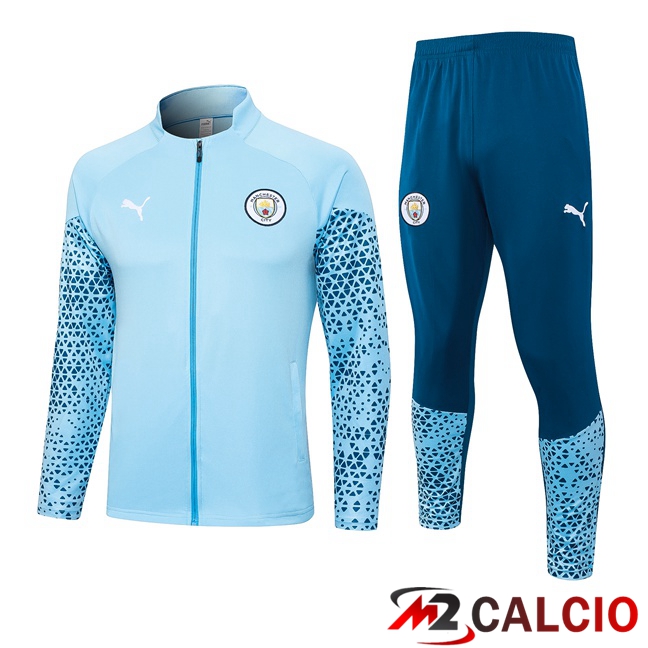 Insieme Tuta Calcio - Giacca Manchester City Blu 2023/2024