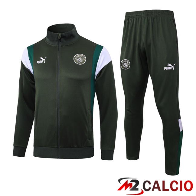 Insieme Tuta Calcio - Giacca Manchester City Verde 2023/2024