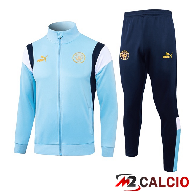Insieme Tuta Calcio - Giacca Manchester City Blu 2023/2024