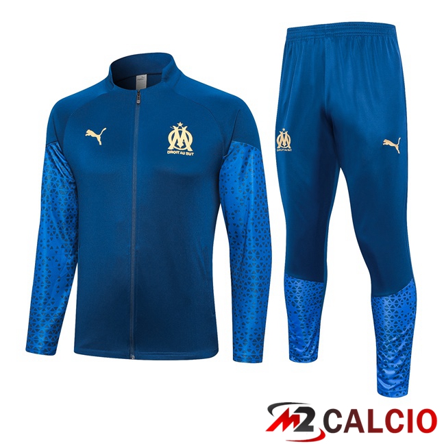 Insieme Tuta Calcio - Giacca Marsiglia OM Blu 2023/2024