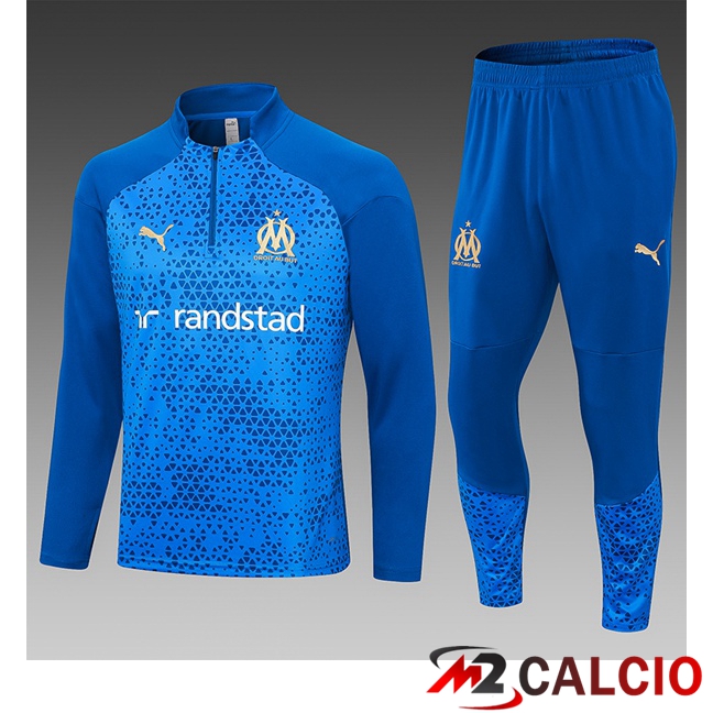 Insieme Tuta Calcio Marsiglia OM Bambino Blu 2023/2024