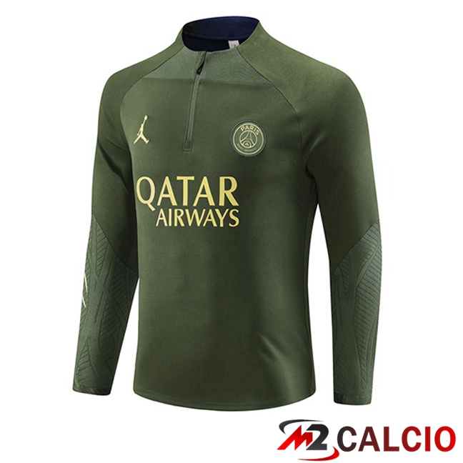 Felpa Allenamento JORDAN Paris PSG Verde 2023/2024