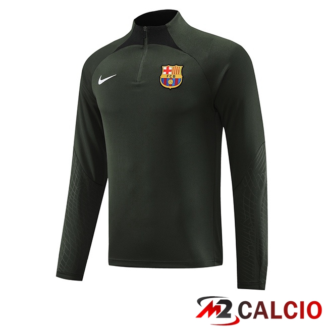 Felpa Allenamento FC Barcellona Verde 2023/2024