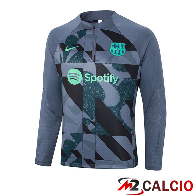 Felpa Allenamento FC Barcellona Grigio 2023/2024