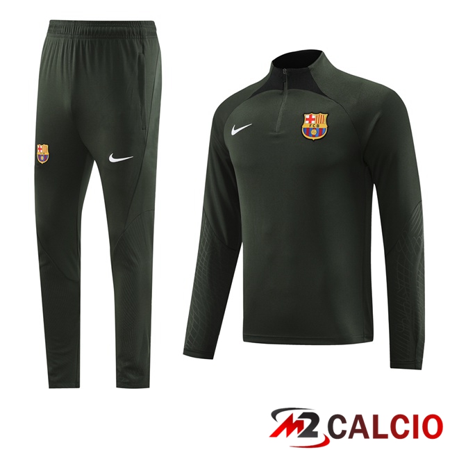 Insieme Tuta Calcio FC Barcellona Verde 2023/2024