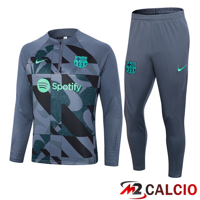 Insieme Tuta Calcio FC Barcellona Grigio 2023/2024