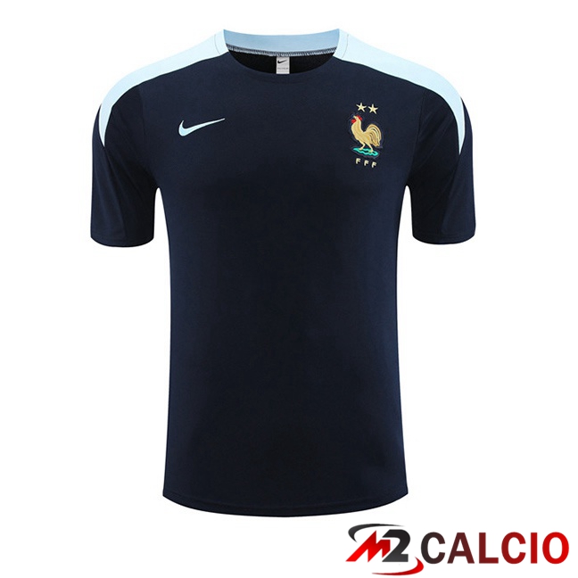 T Shirt Allenamento Francia Blu Reale 2023/2024