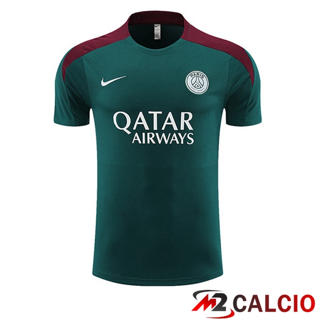 T Shirt Allenamento Paris PSG Verde 2023/2024