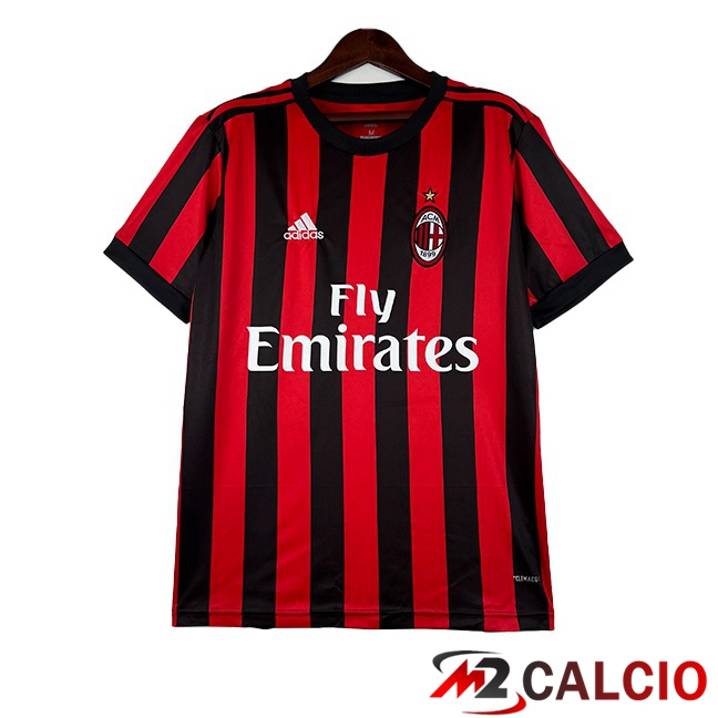 Maglie Calcio AC Milan Retro Prima Rosso Nero 2017-2018