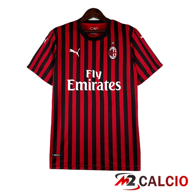 Maglie Calcio AC Milan Retro Prima Rosso Nero 2019-2020