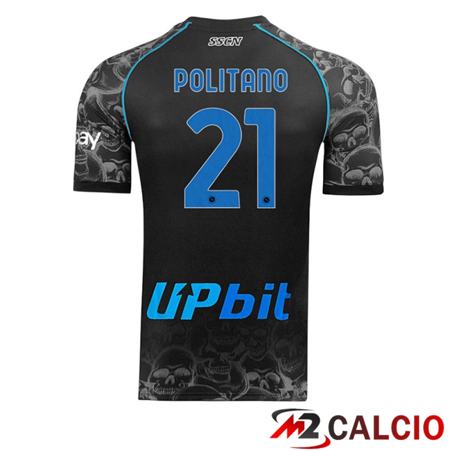 Maglie Calcio SSC Napoli (Matteo Politano 21) Halloween Nero 2023/2024