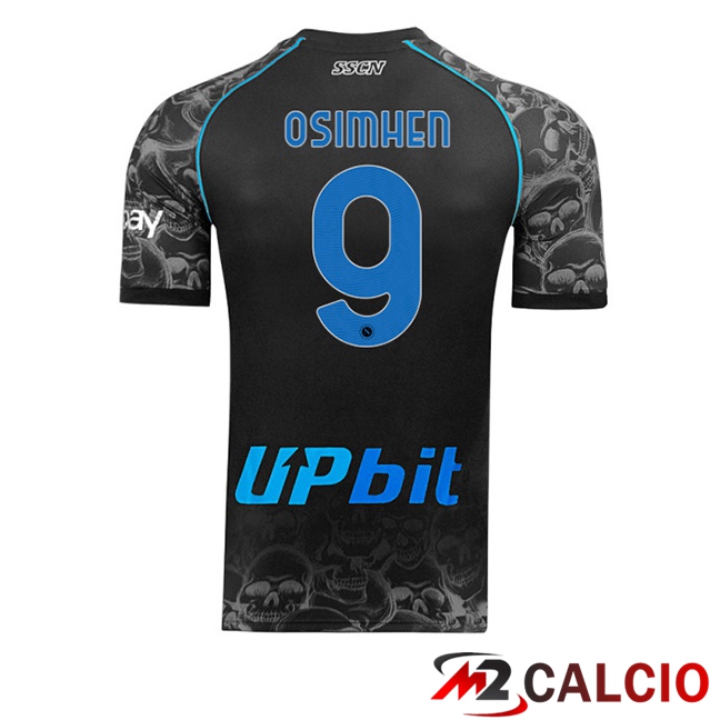 Maglie Calcio SSC Napoli (Victor Osimhen 9) Halloween Nero 2023/2024