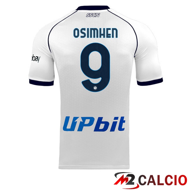 Maglie Calcio SSC Napoli (Victor Osimhen 9) Seconda Bianco 2023/2024