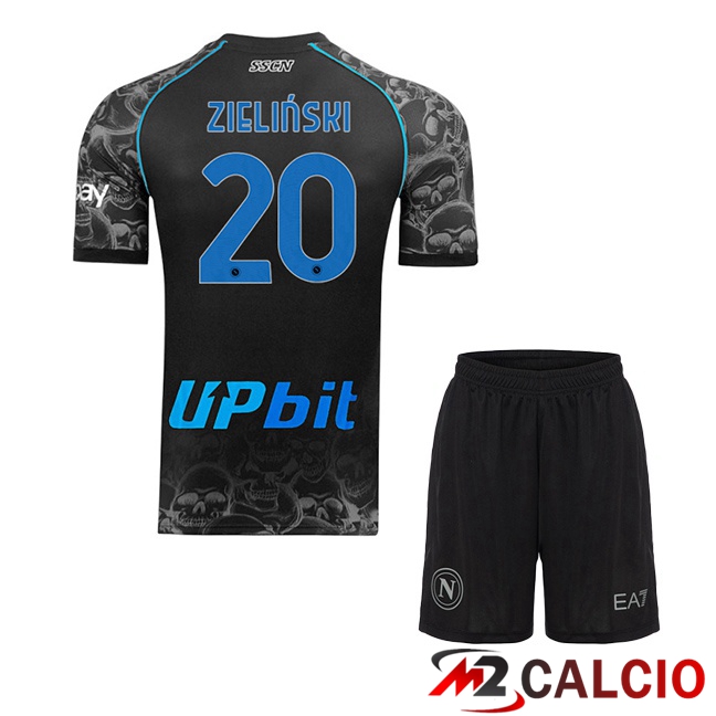 Maglie Calcio SSC Napoli (Piotr Zielinski 20) Bambino Halloween Nero 2023/2024
