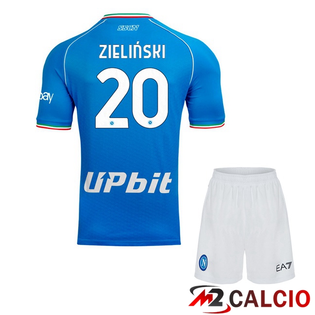 Maglie Calcio SSC Napoli (Piotr Zielinski 20) Bambino Prima Blu 2023/2024