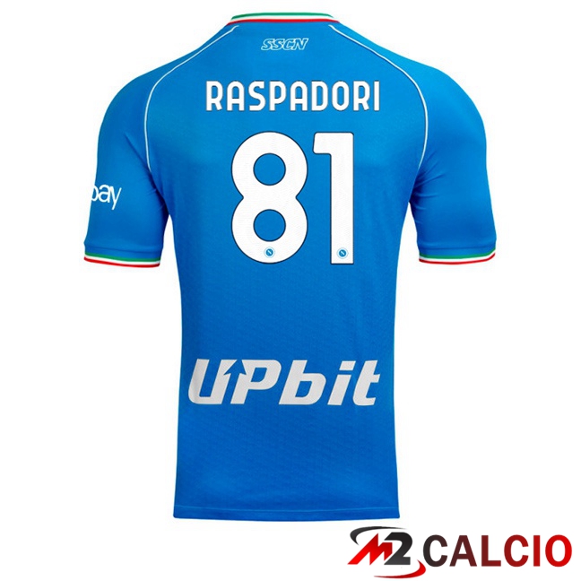 Maglie Calcio SSC Napoli (Giacomo Raspadori 81) Prima Blu 2023/2024