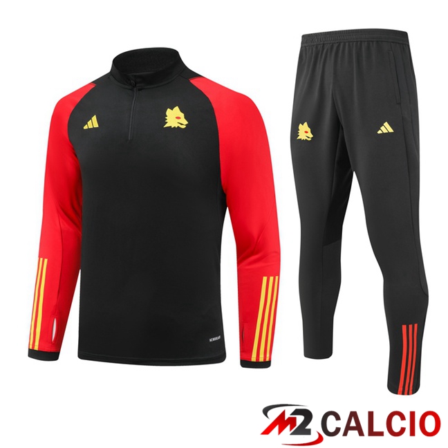 Insieme Tuta Calcio AS Roma Nero Rosso 2023/2024