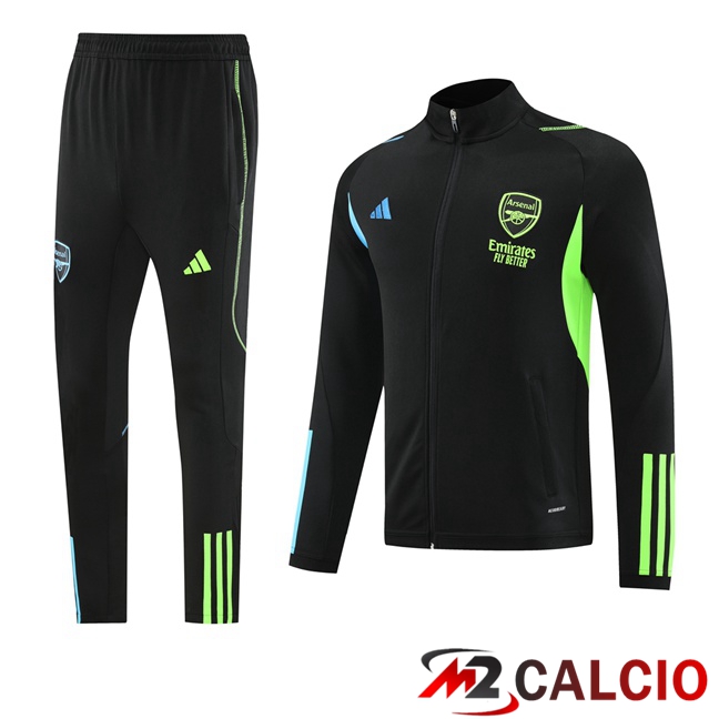 Insieme Tuta Calcio - Giacca Arsenal Nero 2023/2024