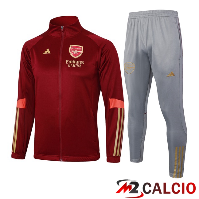 Insieme Tuta Calcio - Giacca Arsenal Rosso 2023/2024
